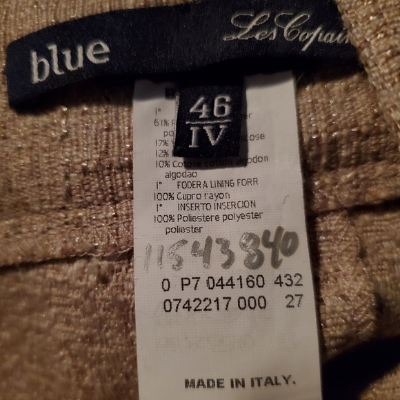 Blue Les Copains Textural Pencil Skirt - Picture 3 of 4